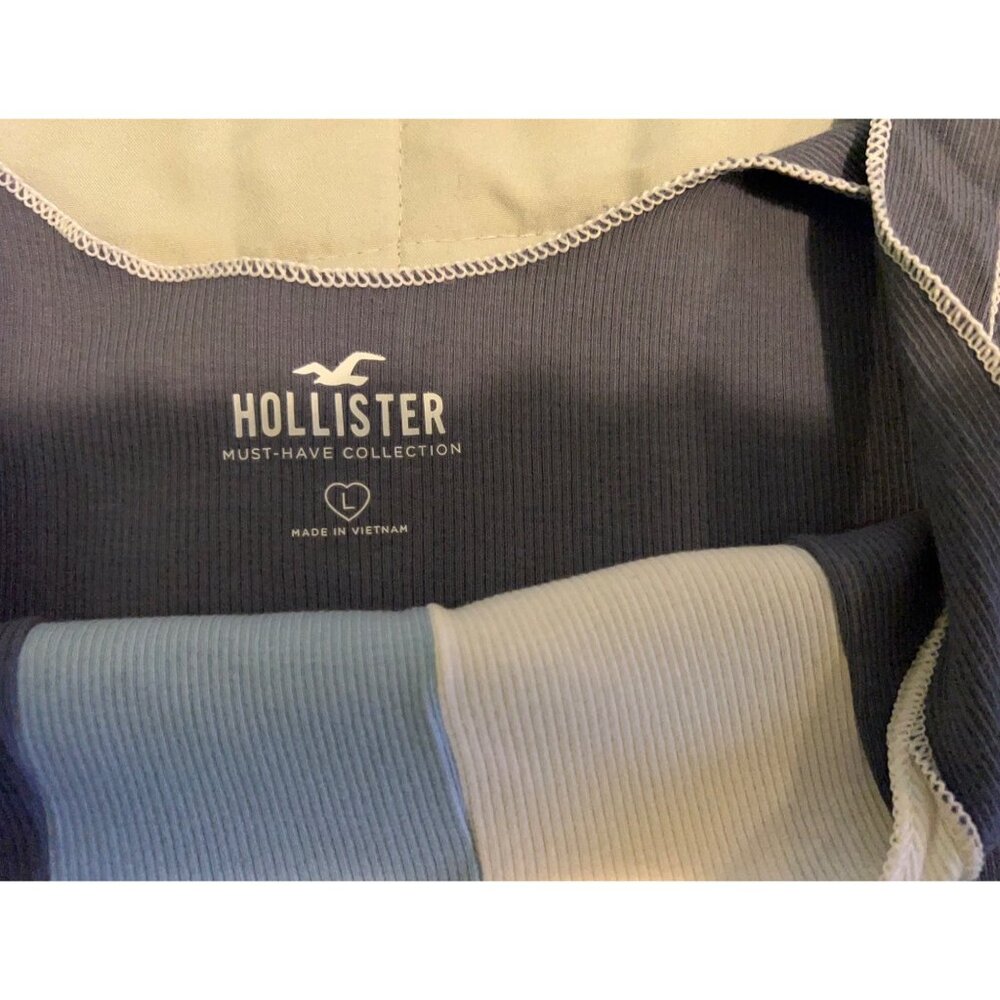 Hollister~Color Block Tee~Cropped~ Summer~Y2K Size L - Picture 9 of 11